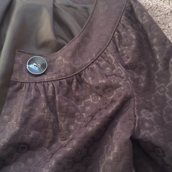 Brown patterned jacket - Picture 3 of 5